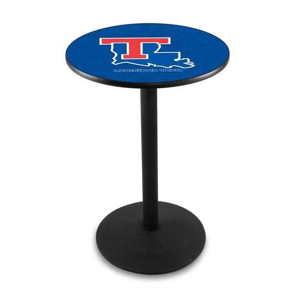 36" Blk Wrinkle Louisiana Tech Pub Table